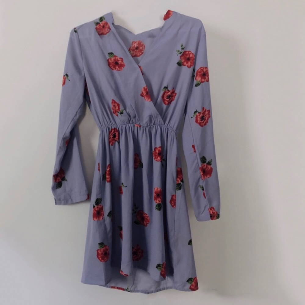 light purple flowered dress